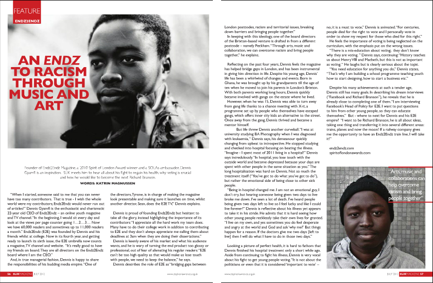 SLIK Magazine: Issue 2 – Stephen Lawrence Instills Knowledge